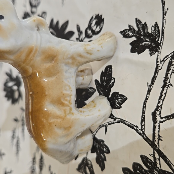 Ceramic Dog Figurine - Brown and White. So6 - Picture 2 of 5